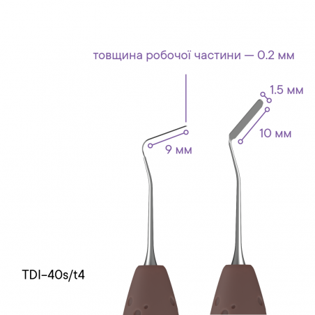 Гладарка для естетичного моделювання композиту TYPE 4 - TDI-40s/t4 - Meddins