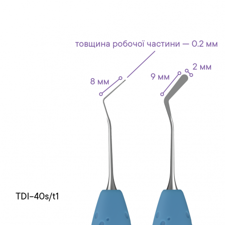 Гладарка тонка для реставрацій TYPE 1 - TDI-40s/t1 - Meddins