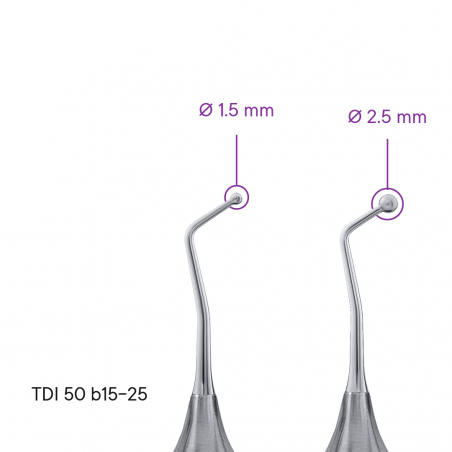 Oboustranný nástroj (kulovitý) TYPE 1 - TDI 50 b15-25 - Meddins