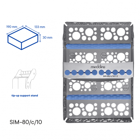 Касета для стерилізації інструментів SIM-80/c/10 - Meddins